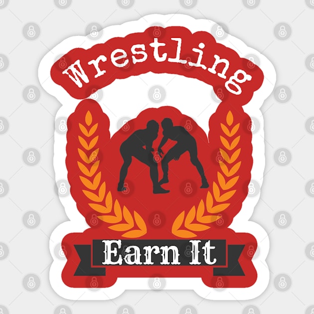 Wrestling Earn It Sticker by Mommag9521